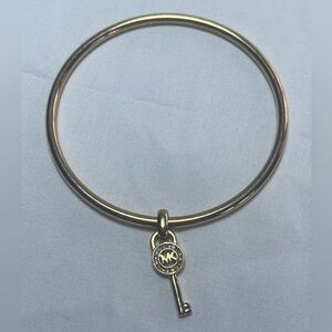 Michael Kors Gold Bangle with Key Charm